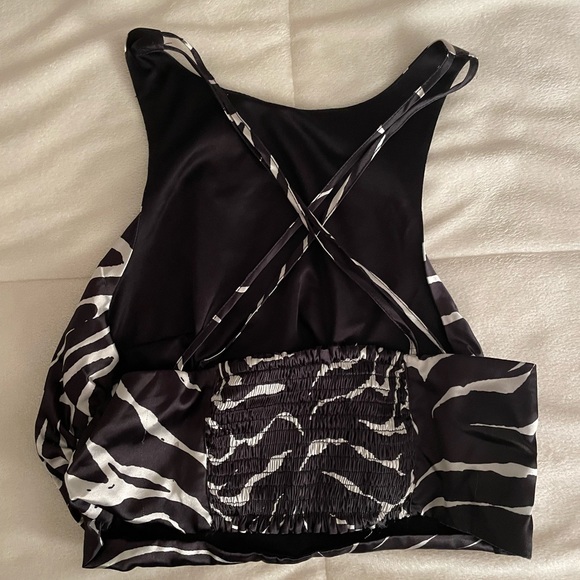 Zara Zebra Print Crop Top - Picture 2 of 4